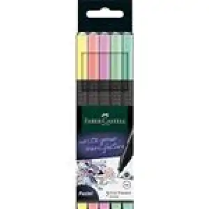 Estuche con 5 rotuladores Faber-Castell Grip Finepen Pastel