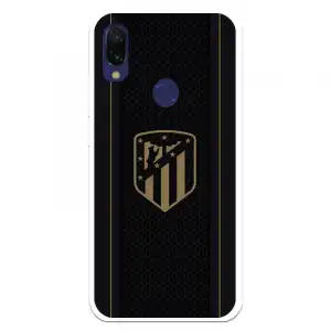 Funda Para Xiaomi Redmi 7a Del Atleti Escudo Dorado Fondo Negro - Licencia Oficial Atlético De Madrid