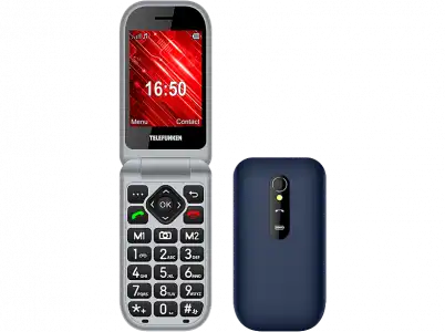 Móvil - Telefunken S450, Para mayores, 2.8", 32 MB, Teclas grandes, Botón SOS, Bluetooth, Negro