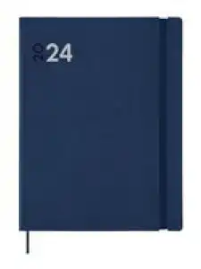 Agenda anual 2024 Finocam A4 Dynamic Mara Y12 Y12 día por página Azul