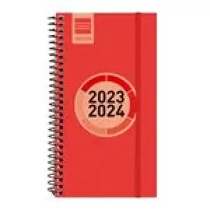 Agenda escolar 2023/2024 Finocam Espir Label E9 semana vista horizontal Rojo catalán