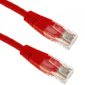 BeMatik Cable de Red UTP RJ45 Cat.5e 50cm Rojo