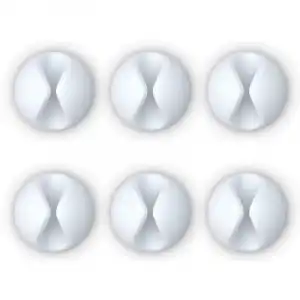Bluelounge Cabledrop Pack 6 Organizador de Cables Blanco