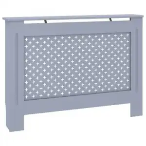 Cubierta Para Radiador Mdf Gris Antracita 112x19x81 Cm Vidaxl