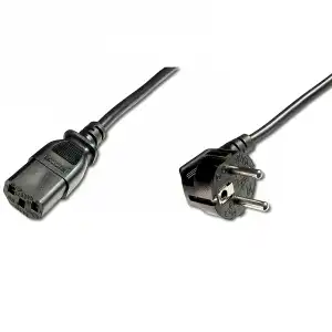 Digitus Cable de Alimentación Schuko/C13 75cm Negro