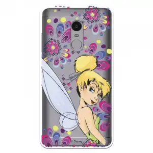 Funda Oficial Disney Campanilla Flores Transparente Para Xiaomi Redmi Note 4 - Peter Pan