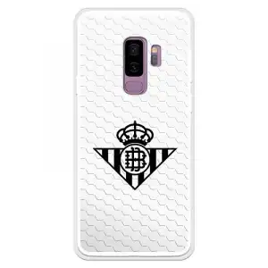 Funda Para Samsung Galaxy S9 Plus Del Betis Escudo Negro Fondo Red - Licencia Oficial Real Betis Balompié