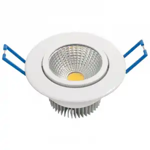 Garza Empotrable Downlight LED 3W Blanco Cálido Contorno Blanco