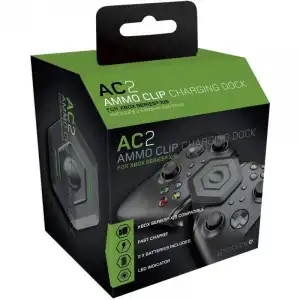 Gioteck Cargador Compacto AC-2 + 2 Baterías de 600 mAh para Dos Mandos Xbox Series X/S