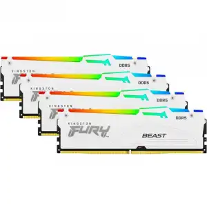 Kingston FURY Beast RGB White DDR5 5600MHz 64GB 4x16GB CL40