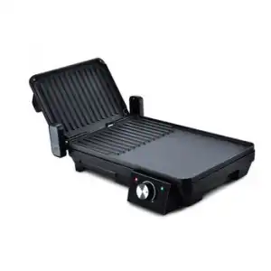 Plancha De Asar Y Grill Doble 2 En 1 Antiadherente De 2.000 W