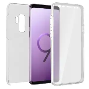 Avizar Funda Doble de Silicona Transparente para Samsung Galaxy S9 Plus