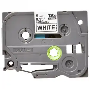 Brother Cinta Laminada para Rotuladora Electrónica TZE221 Negro sobre Blanco