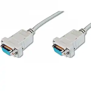 Digitus Cable D-Sub9 Zero-Modem Hembra/Hembra 3m Beige
