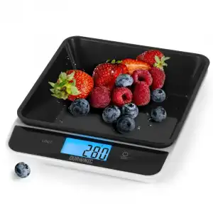 Duronic KS100 BK Báscula de Cocina Digital con Bol 1.2L Negro