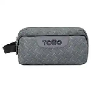 Estuche escolar Totto tres compartimentos Agapec Gris metálico