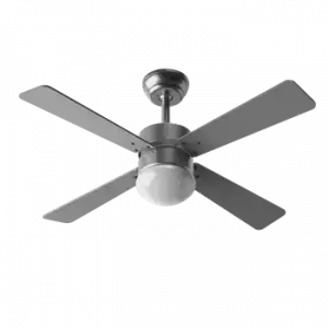 Evvo Ventilador De Techo Con Luz V415 Steel, Silencioso, Ø106cm, Acabado Acero, 4 Aspas, 3 Velocidades, 56w, Función Invierno-verano