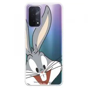 Funda para Oppo A74 5G Oficial de Warner Bros Bugs Bunny Silueta Transparente - Looney Tunes