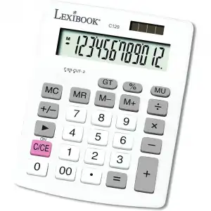 Lexibook Calculadora de Sobremesa 12 Dígitos Blanca