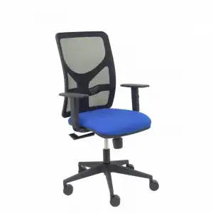 Piqueras y Crespo Motilla Silla Malla Brazo Regulable Negra Asiento Bali Azul