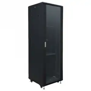 Powergreen Armario Rack 19" 42U 80x120cm Puerta Delantera Metálica Perforada y Doble Trasera