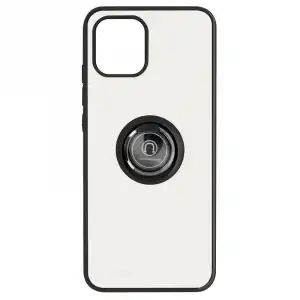 Funda Bimaterial Para Samsung Galaxy A03 Con Anillo Metálico Portavideos - Negro