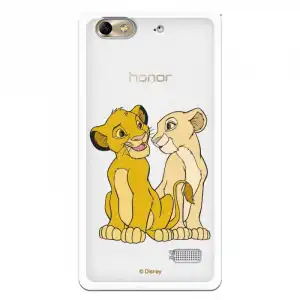 Funda Oficial Disney Simba Y Nala Transparente Para Huawei Honor 4c - El Rey León
