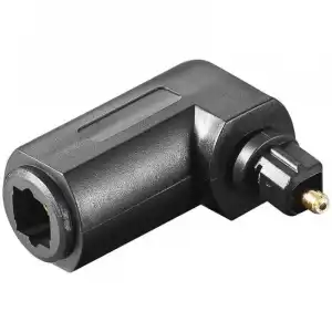 Goobay Adaptador Óptico Acodado Toslink Macho/Hembra Negro