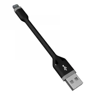 Ksix Cable Lightning a USB 10cm Negro