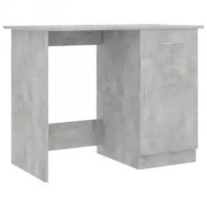 Vidaxl Escritorio De Madera Contrachapada Gris Hormigón 100x50x76 Cm