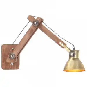 VidaXL Lámpara de Pared Industrial E27 Latón/Marrón