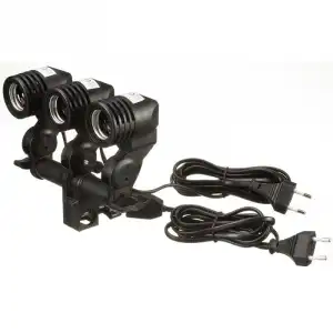 Bresser MM-3 Portalámparas Universal Triple E27