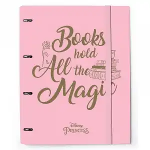 Erik Carpeta Troquelada 4 Anillas Beauty & The Beast Books Hold All The Magic