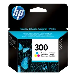 HP - Cartucho HP 300 tricolor original tinta (CC643EE).