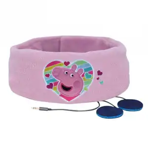 OTL Technologies Auriculares Infantiles Planos con Banda Ajustable Lavable Peppa Pig Arcoiris