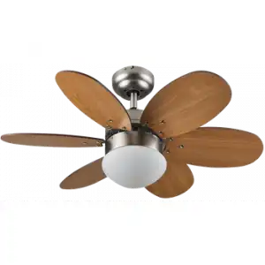 Bastilipo - Ibiza Rc - Ventilador De Techo Con Mando A Distancia-60w Y 75cm De Diametro-e27 60w, Haya/wengé, 75 Cm