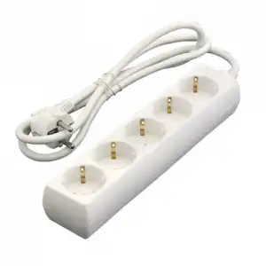 Eurobric Regleta 5 Tomas Schuko 1.5m Blanco