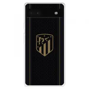 Funda Para Google Pixel 6a Del Atlético De Madrid Escudo Dorado Fondo Negro - Licencia Oficial Atlético De Madrid