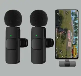 Kit 2 Microfóno Gamer Wireless Lavalier Con Reducción De Ruido Y Baja Latencia Para Xiaomi