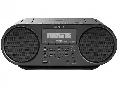 Radio CD - Sony ZSRS60BT Boombox con y Bluetooth, AM/FM, Negro