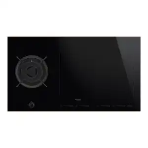 Smeg - Placa gas mixta Smeg 1 quemador y 4 zonas vitrocerámicas - PM6912WLDR.