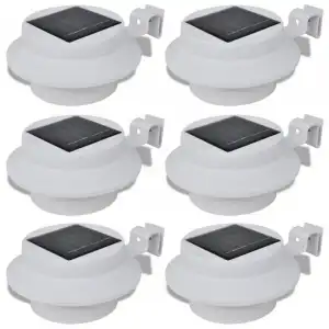 VidaXL Pack 6 Focos Solares para Exterior Blanco