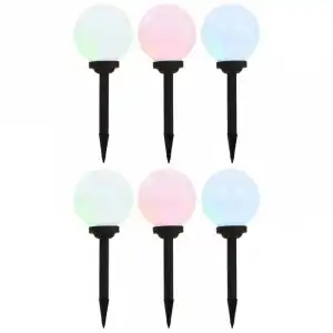 VidaXL Pack 6 Lámparas Solares LED RGB Esféricas para Exterior 20cm