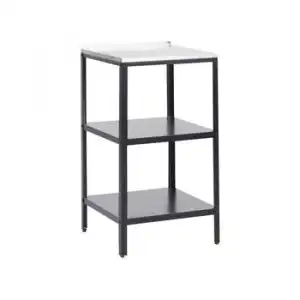 Cocina Exterior De Metal Negro/plateado 50 Cm Vilama