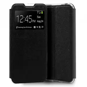 Cool Funda Flip Cover Liso Negro para Realme 6/6s