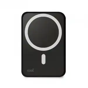 Cool Powerbank Universal Magnética Carga Inalámbrica Qi 5000 mAh Negra