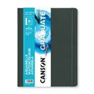 Cuaderno Canson Graduate Acuarela Fino 21,6x27,9 cm 28 hojas 250g