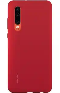Funda de silicona Roja Huawei para P30