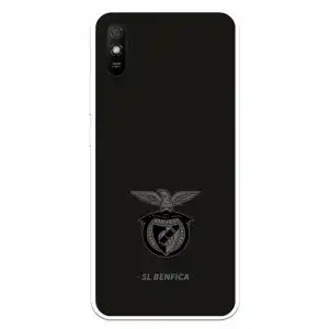 Funda Para Xiaomi Redmi 9a Del Escudo Fondo Negro - Licencia Oficial Benfica