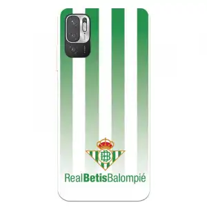 Funda para Xiaomi Redmi Note 10 5G del Betis Fondo Rayas Verdiblancas - Licencia Oficial Real Betis Balompié